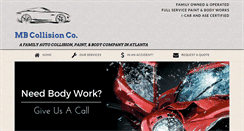 Desktop Screenshot of mbcollision.net